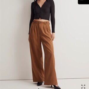 Madewell Harlow dark Brown Wide-Leg Women's Pants